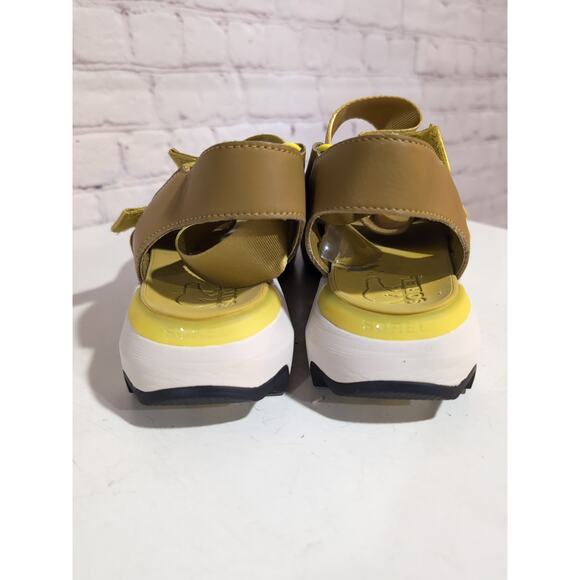 Sorel Kinetic Impact Strappy Sandals Womens 8 Dioxide Gold Green Yellow - Picture 8 of 10